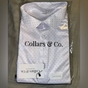 Collars & Co. Men’s White Micro-Dot Dress Shirt